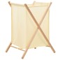 vidaXL Wäschekorb Zedernholz und Stoff Beige 42x41x64 cm vidaXL Wäschekorb Zedernholz und Stoff Beige 42x41x64 cm