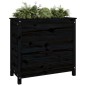 vidaXL Pflanzkübel Schwarz 82,5x40x78 cm Massivholz Kiefer vidaXL Pflanzkübel Schwarz 82,5x40x78 cm Massivholz Kiefer