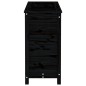 vidaXL Pflanzkübel Schwarz 82,5x40x78 cm Massivholz Kiefer vidaXL Pflanzkübel Schwarz 82,5x40x78 cm Massivholz Kiefer