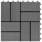 22 Stk. Terrassenfliesen 30 x 30 cm 2 qm WPC Grau 22 Stk. Terrassenfliesen 30 x 30 cm 2 qm WPC Grau
