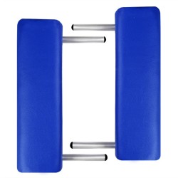  vidaXL Massageliege Klappbar 2-Zonen mit Aluminiumgestell Blau