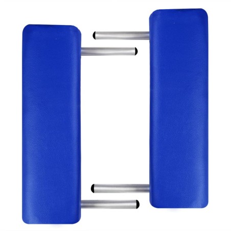  vidaXL Massageliege Klappbar 2-Zonen mit Aluminiumgestell Blau
