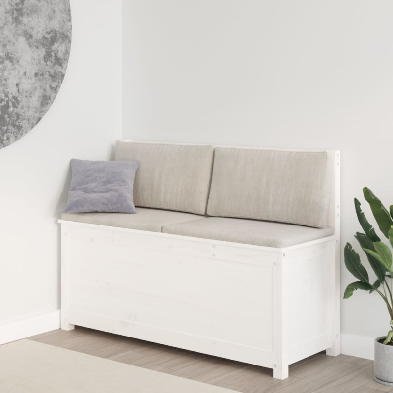 vidaXL Sitzbank Weiß 110x41x76,5 cm Massivholz Kiefer vidaXL Sitzbank Weiß 110x41x76,5 cm Massivholz Kiefer