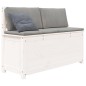 vidaXL Sitzbank Weiß 110x41x76,5 cm Massivholz Kiefer vidaXL Sitzbank Weiß 110x41x76,5 cm Massivholz Kiefer