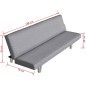 vidaXL Schlafsofa Hellgrau Polyester vidaXL Schlafsofa Hellgrau Polyester