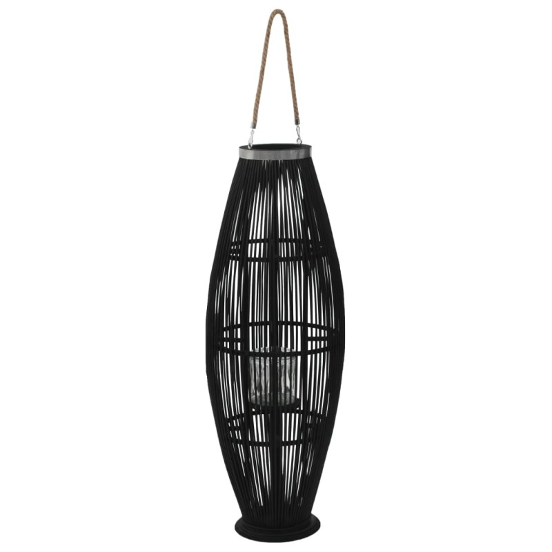 vidaXL Hängender Kerzenleuchter Bambus Schwarz 95cm vidaXL Hängender Kerzenleuchter Bambus Schwarz 95cm