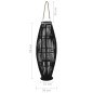 vidaXL Hängender Kerzenleuchter Bambus Schwarz 95cm vidaXL Hängender Kerzenleuchter Bambus Schwarz 95cm