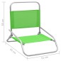 vidaXL Klappbare Strandstühle 2 Stk. Grün Stoff vidaXL Klappbare Strandstühle 2 Stk. Grün Stoff