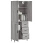 vidaXL Highboard Grau Sonoma 69,5x34x180 cm Holzwerkstoff vidaXL Highboard Grau Sonoma 69,5x34x180 cm Holzwerkstoff