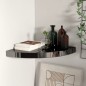 vidaXL Eck-Schweberegal Hochglanz-Schwarz 35x35x3,8 cm MDF vidaXL Eck-Schweberegal Hochglanz-Schwarz 35x35x3,8 cm MDF