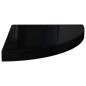 vidaXL Eck-Schweberegal Hochglanz-Schwarz 35x35x3,8 cm MDF vidaXL Eck-Schweberegal Hochglanz-Schwarz 35x35x3,8 cm MDF