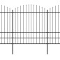vidaXL Gartenzaun mit Speerspitzen Stahl (1,75 - 2) x 17 m Schwarz vidaXL Gartenzaun mit Speerspitzen Stahl (1,75 - 2) x 17 m Schwarz