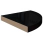 vidaXL Eck-Schweberegal Hochglanz-Schwarz 35x35x3,8 cm MDF vidaXL Eck-Schweberegal Hochglanz-Schwarz 35x35x3,8 cm MDF