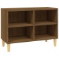 vidaXL TV-Schrank mit Massivholz-Beinen Braun Eiche-Optik 69,5x30x50cm vidaXL TV-Schrank mit Massivholz-Beinen Braun Eiche-Optik 69,5x30x50cm