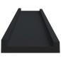 vidaXL Bilderleisten 2 Stk. Schwarz 40x9x3 cm MDF vidaXL Bilderleisten 2 Stk. Schwarz 40x9x3 cm MDF