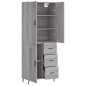 vidaXL Highboard Grau Sonoma 69,5x34x180 cm Holzwerkstoff vidaXL Highboard Grau Sonoma 69,5x34x180 cm Holzwerkstoff