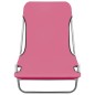 vidaXL Klappbare Sonnenliegen 2 Stk. Stahl und Stoff Rosa vidaXL Klappbare Sonnenliegen 2 Stk. Stahl und Stoff Rosa