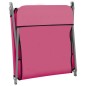 vidaXL Klappbare Sonnenliegen 2 Stk. Stahl und Stoff Rosa vidaXL Klappbare Sonnenliegen 2 Stk. Stahl und Stoff Rosa
