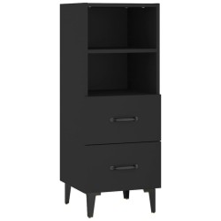 vidaXL Sideboard Schwarz 34,5x34x90 cm Holzwerkstoff