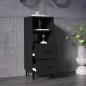 vidaXL Sideboard Schwarz 34,5x34x90 cm Holzwerkstoff vidaXL Sideboard Schwarz 34,5x34x90 cm Holzwerkstoff