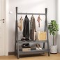 vidaXL Kleiderständer Grau 100x45,5x150 cm Massivholz Kiefer vidaXL Kleiderständer Grau 100x45,5x150 cm Massivholz Kiefer
