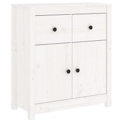 vidaXL Sideboard Weiß 70x35x80 cm Massivholz Kiefer