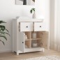 vidaXL Sideboard Weiß 70x35x80 cm Massivholz Kiefer vidaXL Sideboard Weiß 70x35x80 cm Massivholz Kiefer
