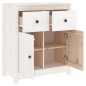 vidaXL Sideboard Weiß 70x35x80 cm Massivholz Kiefer vidaXL Sideboard Weiß 70x35x80 cm Massivholz Kiefer