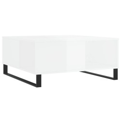 vidaXL Couchtisch Hochglanz-Weiß 80x80x36,5 cm Holzwerkstoff