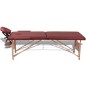 Massagetisch mit Holzrahmen, faltbar 2 Zonen Rot Massagetisch mit Holzrahmen, faltbar 2 Zonen Rot