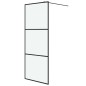 vidaXL Duschwand für Begehbare Dusche Schwarz 80x195 cm Matt ESG-Glas vidaXL Duschwand für Begehbare Dusche Schwarz 80x195 cm Matt ESG-Glas