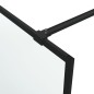 vidaXL Duschwand für Begehbare Dusche Schwarz 80x195 cm Matt ESG-Glas vidaXL Duschwand für Begehbare Dusche Schwarz 80x195 cm Matt ESG-Glas
