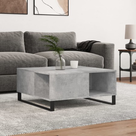 vidaXL Couchtisch Betongrau 80x80x36,5 cm Holzwerkstoff