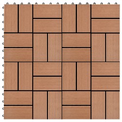 vidaXL 22 Stk. Terrassenfliesen 30 x 30 cm 2 qm WPC Braun