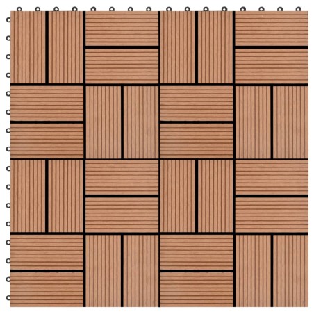 vidaXL 22 Stk. Terrassenfliesen 30 x 30 cm 2 qm WPC Braun