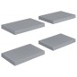 vidaXL Schwebende Wandregale 4 Stk. Grau 40x23x3,8cm MDF vidaXL Schwebende Wandregale 4 Stk. Grau 40x23x3,8cm MDF