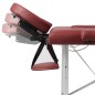 vidaXL Massagetisch mit Aluminiumrahmen Klappbar 2 Zonen Rot vidaXL Massagetisch mit Aluminiumrahmen Klappbar 2 Zonen Rot
