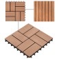 vidaXL 22 Stk. Terrassenfliesen 30 x 30 cm 2 qm WPC Braun vidaXL 22 Stk. Terrassenfliesen 30 x 30 cm 2 qm WPC Braun