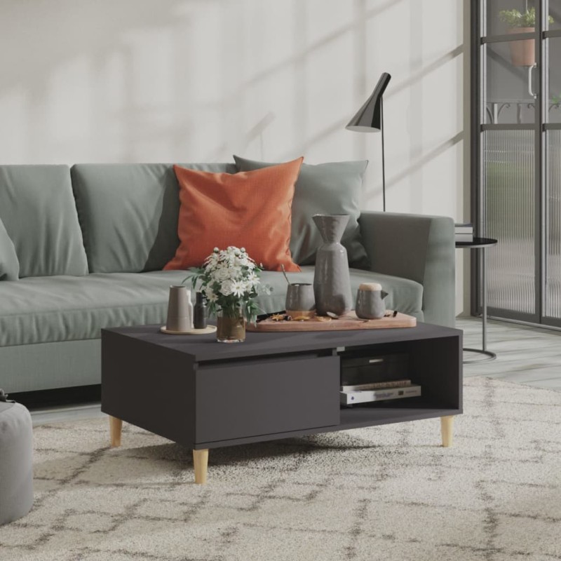 vidaXL Couchtisch Grau 90x60x35 cm Holzwerkstoff vidaXL Couchtisch Grau 90x60x35 cm Holzwerkstoff