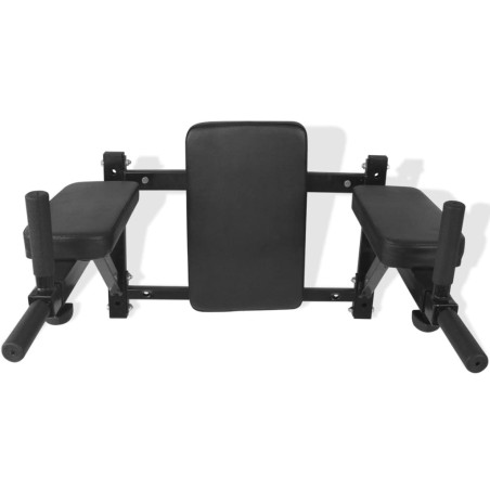 vidaXL Fitness-Dipstation zur Wandmontage Schwarz    