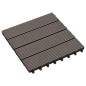 22 Stk. Terrassenfliesen 30 x 30 cm 2 qm WPC Dunkelbraun 22 Stk. Terrassenfliesen 30 x 30 cm 2 qm WPC Dunkelbraun