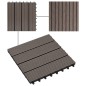 22 Stk. Terrassenfliesen 30 x 30 cm 2 qm WPC Dunkelbraun 22 Stk. Terrassenfliesen 30 x 30 cm 2 qm WPC Dunkelbraun