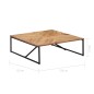 vidaXL Couchtisch 110 x 110 x 36 cm Massivholz Akazie vidaXL Couchtisch 110 x 110 x 36 cm Massivholz Akazie