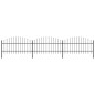 Gartenzaun mit Speerspitzen Stahl (0,75 - 1) x 5,1 m Schwarz Gartenzaun mit Speerspitzen Stahl (0,75 - 1) x 5,1 m Schwarz