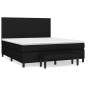 vidaXL Boxspringbett mit Matratze Schwarz 180x200 cm Stoff vidaXL Boxspringbett mit Matratze Schwarz 180x200 cm Stoff