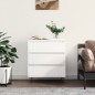 vidaXL Sideboard Hochglanz-Weiß 60x35x70 cm Holzwerkstoff vidaXL Sideboard Hochglanz-Weiß 60x35x70 cm Holzwerkstoff