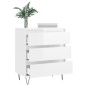 vidaXL Sideboard Hochglanz-Weiß 60x35x70 cm Holzwerkstoff vidaXL Sideboard Hochglanz-Weiß 60x35x70 cm Holzwerkstoff