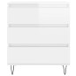 vidaXL Sideboard Hochglanz-Weiß 60x35x70 cm Holzwerkstoff vidaXL Sideboard Hochglanz-Weiß 60x35x70 cm Holzwerkstoff