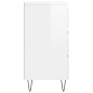 vidaXL Sideboard Hochglanz-Weiß 60x35x70 cm Holzwerkstoff vidaXL Sideboard Hochglanz-Weiß 60x35x70 cm Holzwerkstoff
