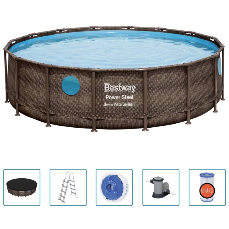 Bestway Power Steel Swimmingpool-Set 488x122 cm Bestway Power Steel Swimmingpool-Set 488x122 cm